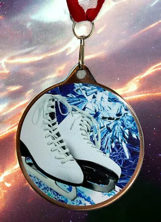 Medaile MDLMAXM34 | Krasobruslení Barva: stříbro, Stuha: ST2