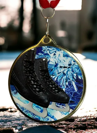 Medaile MDLMAXM35 | Krasobruslení Barva: zlato, Stuha: ST11