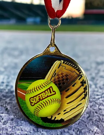 Medaile MDLMAXM39 | Baseball Barva: stříbro, Stuha: ST10