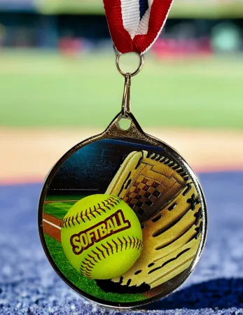 Medaile MDLMAXM39 | Baseball Barva: stříbro, Stuha: ST10