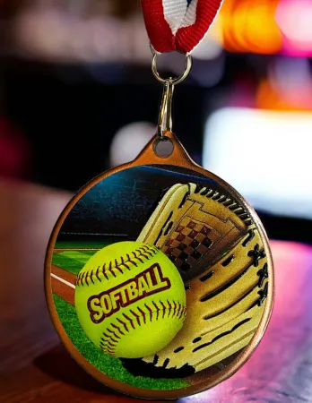 Medaile MDLMAXM39 | Baseball Barva: stříbro, Stuha: ST10