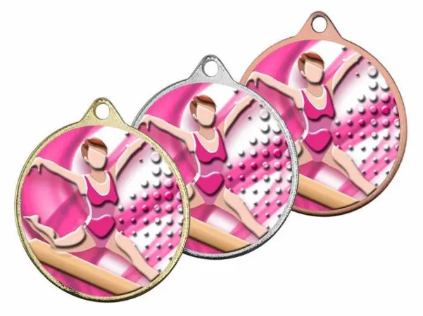 Medaile MDLMAXM45 | Gymnastika Barva: zlato, Stuha: ST2