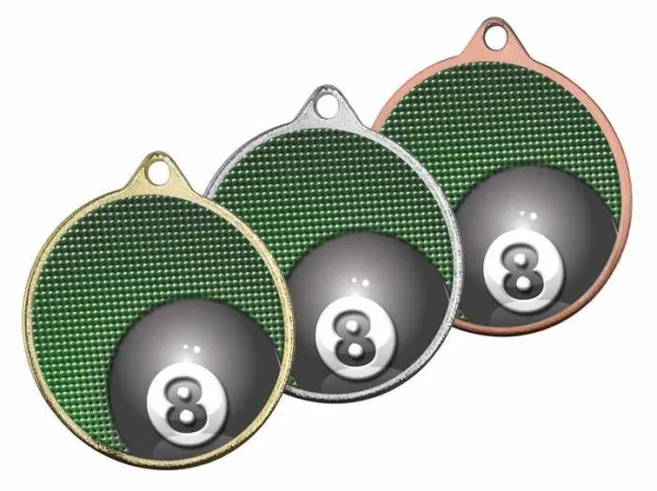 Medaile MDLMAXM48 | Billiard Barva: zlato, Stuha: ST1