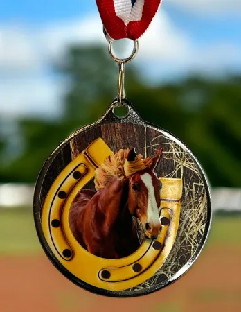 Medaile MDLMAXM55 | Jezdectví Barva: stříbro, Stuha: ST14