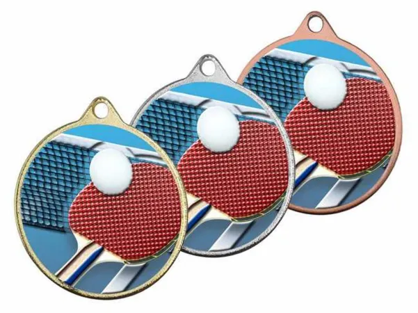 Medaile MDLMAXM62 | Stolní tenis Barva: stříbro, Stuha: ST9