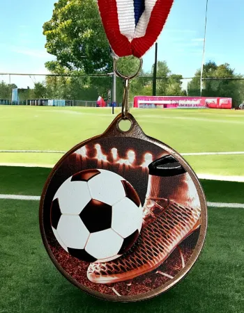 Medaile MDLRMAXM02 | Fotbal Barva: stříbro, Stuha: ST11