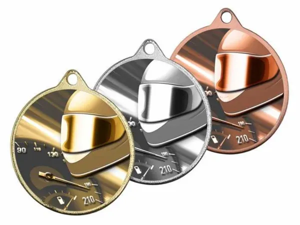 Medaile MDLRMAXM05 | Motorsport Barva: stříbro, Stuha: ST6