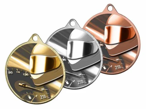 Medaile MDLRMAXM05 | Motorsport Barva: stříbro, Stuha: ST6