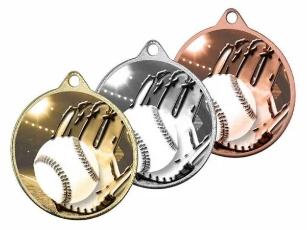 Medaile MDLRMAXM07 | Baseball Barva: zlato, Stuha: ST7