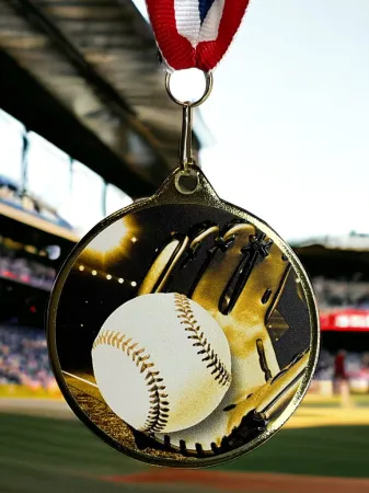 Medaile MDLRMAXM07 | Baseball Barva: zlato, Stuha: ST7