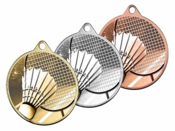 Medaile MDLRMAXM09 | Badminton Barva: stříbro, Stuha: ST2