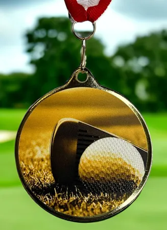 Medaile MDLRMAXM12 | Golf Barva: zlato, Stuha: ST9