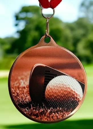 Medaile MDLRMAXM12 | Golf Barva: zlato, Stuha: ST9