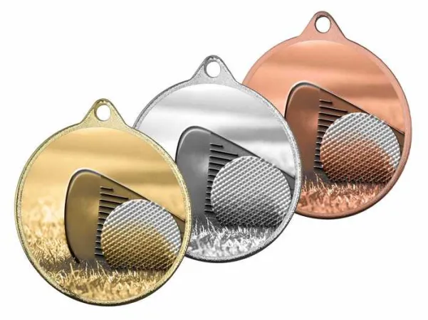 Medaile MDLRMAXM12 | Golf Barva: zlato, Stuha: ST9