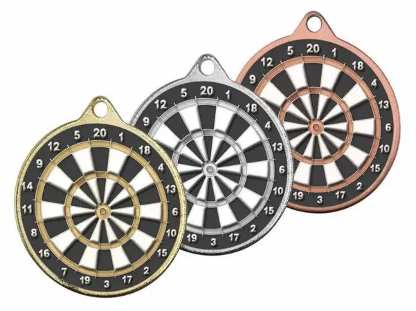 Medaile MDLRMAXM14 | Šipky Barva: zlato, Stuha: ST11