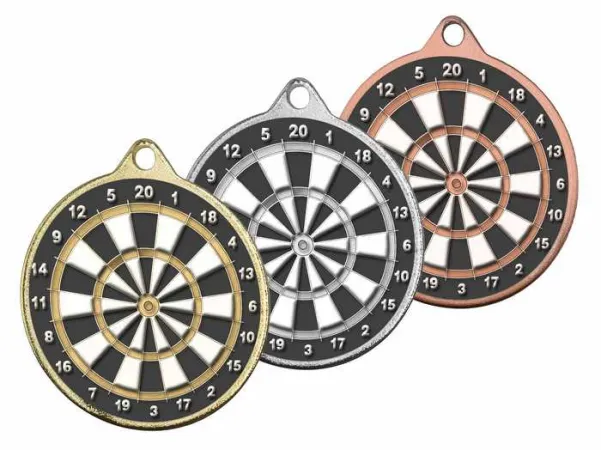 Medaile MDLRMAXM14 | Šipky Barva: zlato, Stuha: ST11