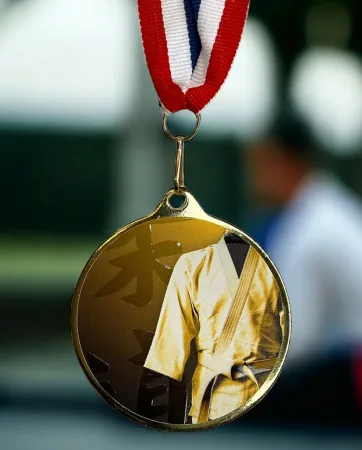 Medaile MDLRMAXM21 | Bojová umění Barva: stříbro, Stuha: ST8