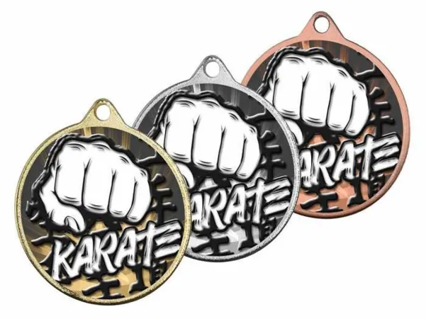 Medaile MDLRMAXM25 | Bojová umění Barva: zlato, Stuha: ST5