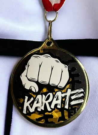 Medaile MDLRMAXM25 | Bojová umění Barva: zlato, Stuha: ST5