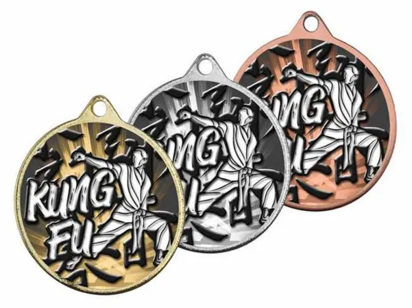 Medaile MDLRMAXM27 | Bojová umění Barva: stříbro, Stuha: ST14