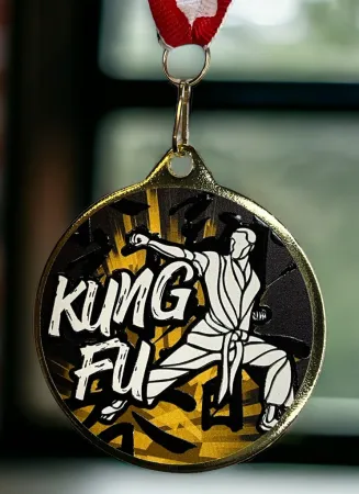 Medaile MDLRMAXM27 | Bojová umění Barva: stříbro, Stuha: ST14