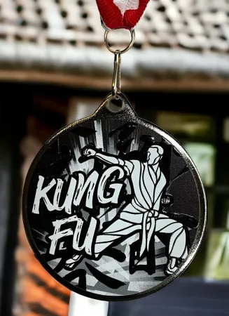 Medaile MDLRMAXM27 | Bojová umění Barva: stříbro, Stuha: ST14