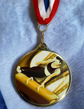 Medaile MDLRMAXM44 | Gymnastika Barva: stříbro, Stuha: ST18