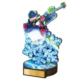 Dřevěná plaketa RW173 | Biatlon Výška cm: 19