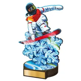 Dřevěná plaketa RW157 | Snowboard Výška cm: 30