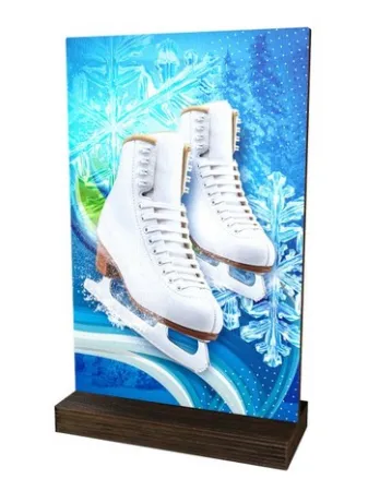Dřevěná plaketa WPLAW01M07 | Bruslení Výška cm: 27