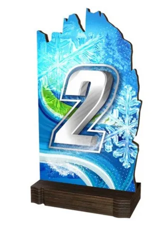 Dřevěná plaketa WPLAW02M10 | Čísla Výška cm: 20,5