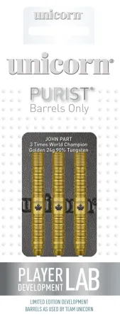 Unicorn Šipky Steel Purist Barrels Only - John Part - Gold - 24g - výprodej - poslední kus
