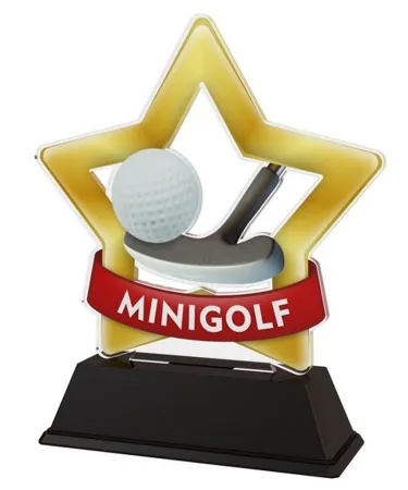 Akrylátová trofej STAR001M09 | Golf Výška cm: 16