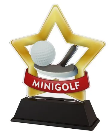 Akrylátová trofej STAR001M09 | Golf Výška cm: 16