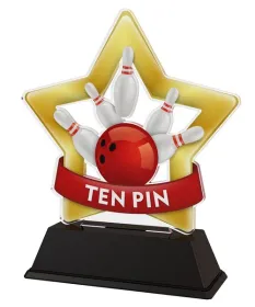 Akrylátová trofej STAR001M10 | Bowling Výška cm: 9,5