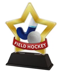 Akrylátová trofej STAR001M11 | Pozemní hokej Výška cm: 9,5