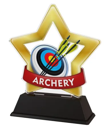Akrylátová trofej STAR001M13 | Lukostřelba Výška cm: 16