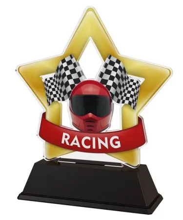 Akrylátová trofej STAR001M18 | Motorsport Výška cm: 16