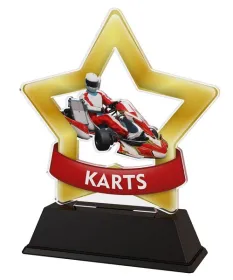 Akrylátová trofej STAR001M19 | Motorsport Výška cm: 16