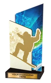 Dřevěná plaketa WPLA408 | Snowboard Výška cm: 23,5