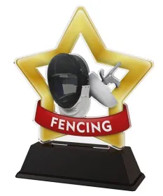 Akrylátová trofej STAR001M21 | Šerm Výška cm: 13