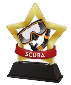 Akrylátová trofej STAR001M22 | Potápění Výška cm: 9,5