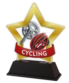 Akrylátová trofej STAR001M26 | Cyklistika Výška cm: 16