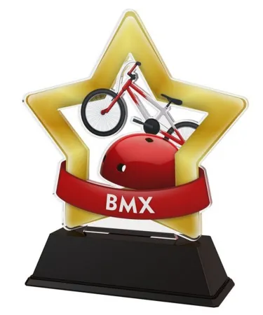 Akrylátová trofej STAR001M29 | Cyklistika Výška cm: 16