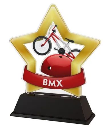 Akrylátová trofej STAR001M29 | Cyklistika Výška cm: 16