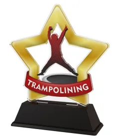 Akrylátová trofej STAR001M38 | Trampolína Výška cm: 9,5