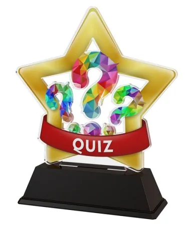 Akrylátová trofej STAR001M76 | Quiz Výška cm: 16