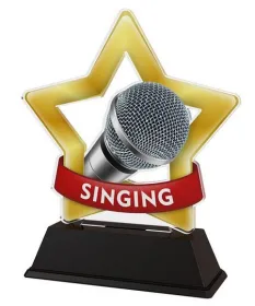 Akrylátová trofej STAR001M77 | Hudba Výška cm: 9,5