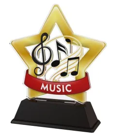 Akrylátová trofej STAR001M78 | Hudba Výška cm: 9,5