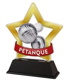 Akrylátová trofej STAR001M93 | Petanque Výška cm: 13
